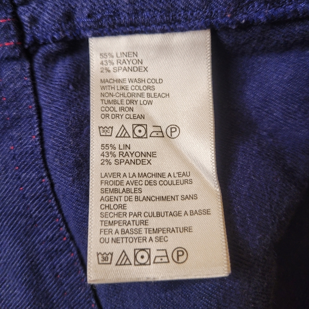 Sold! Tommy Bahama Palm-A-Dora Sheath Linen Blend Blue Mini Dress sz S - Picture 8 of 11
